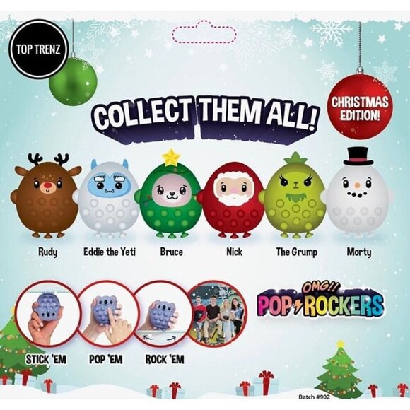 OMG! Pop It Rockers Christmas Edition - Snowman Fidget Toy - Picture 5 of 5